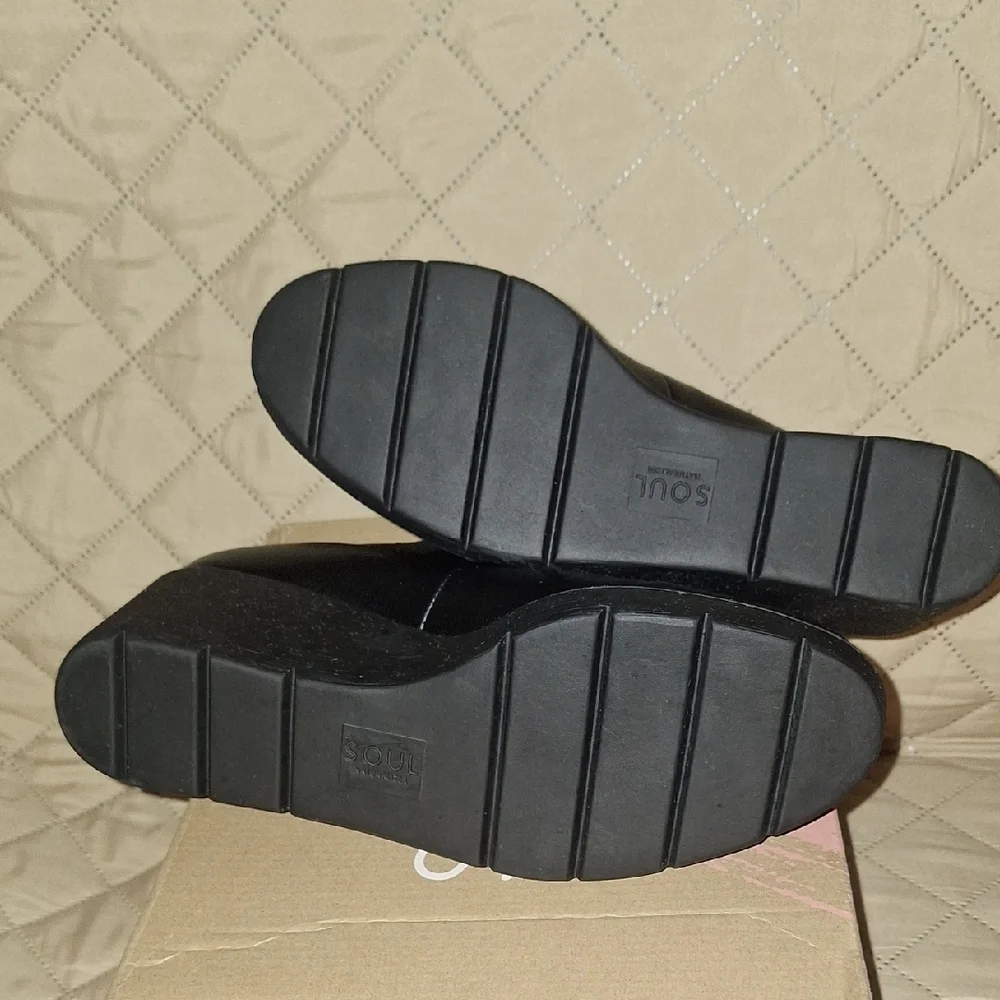 SOUL Naturalizer Black Wedge Mary Janes - Picture 4 of 6